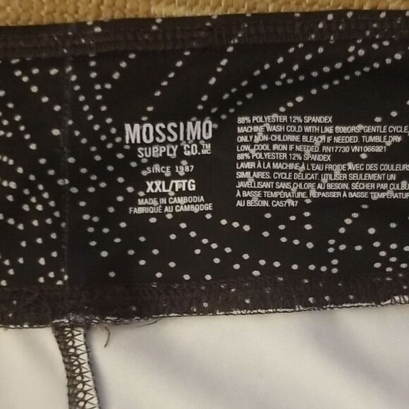 Mossimo Black Nautical Pattern Leggings Womens 2XL High Waisted Athleisure - Picture 2 of 5